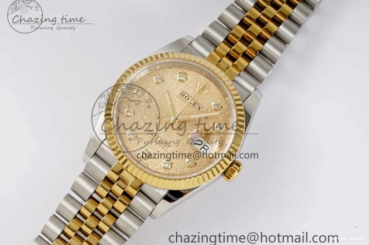 0110 Tailored DateJust 36mm DIWF 1:1 Best Edition 904L Steel Computer Dial Diamonds Markers on SS YG Jubilee Bracelet SA 2314